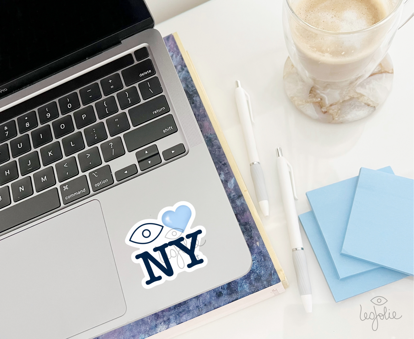 Eye Heart NY Blue Sticker