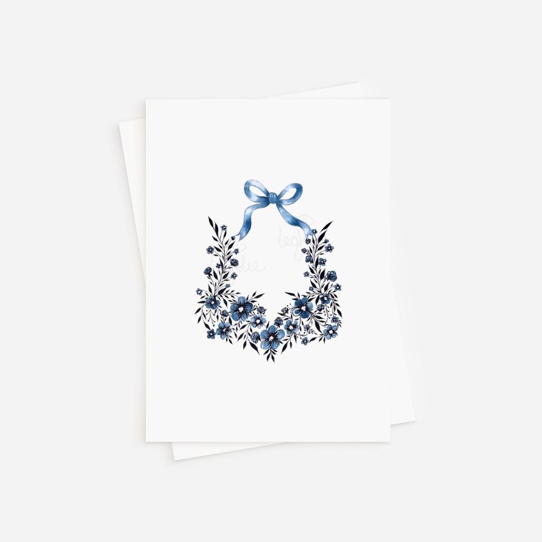 Signature Floral Crest Greeting Card