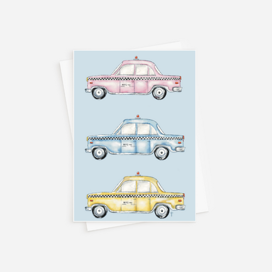 New York Multi Taxi Greeting Card