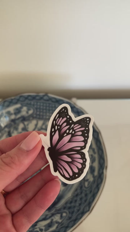 Floating Blush Butterfly Sticker