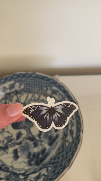 Sapphire Blue Butterfly Sticker