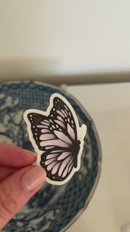 Floating Lilac Butterfly Sticker