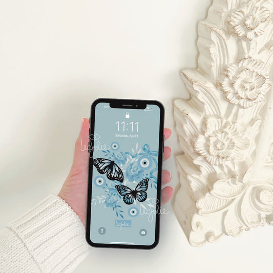 Signature Blue Butterfly & Rose Digital Download