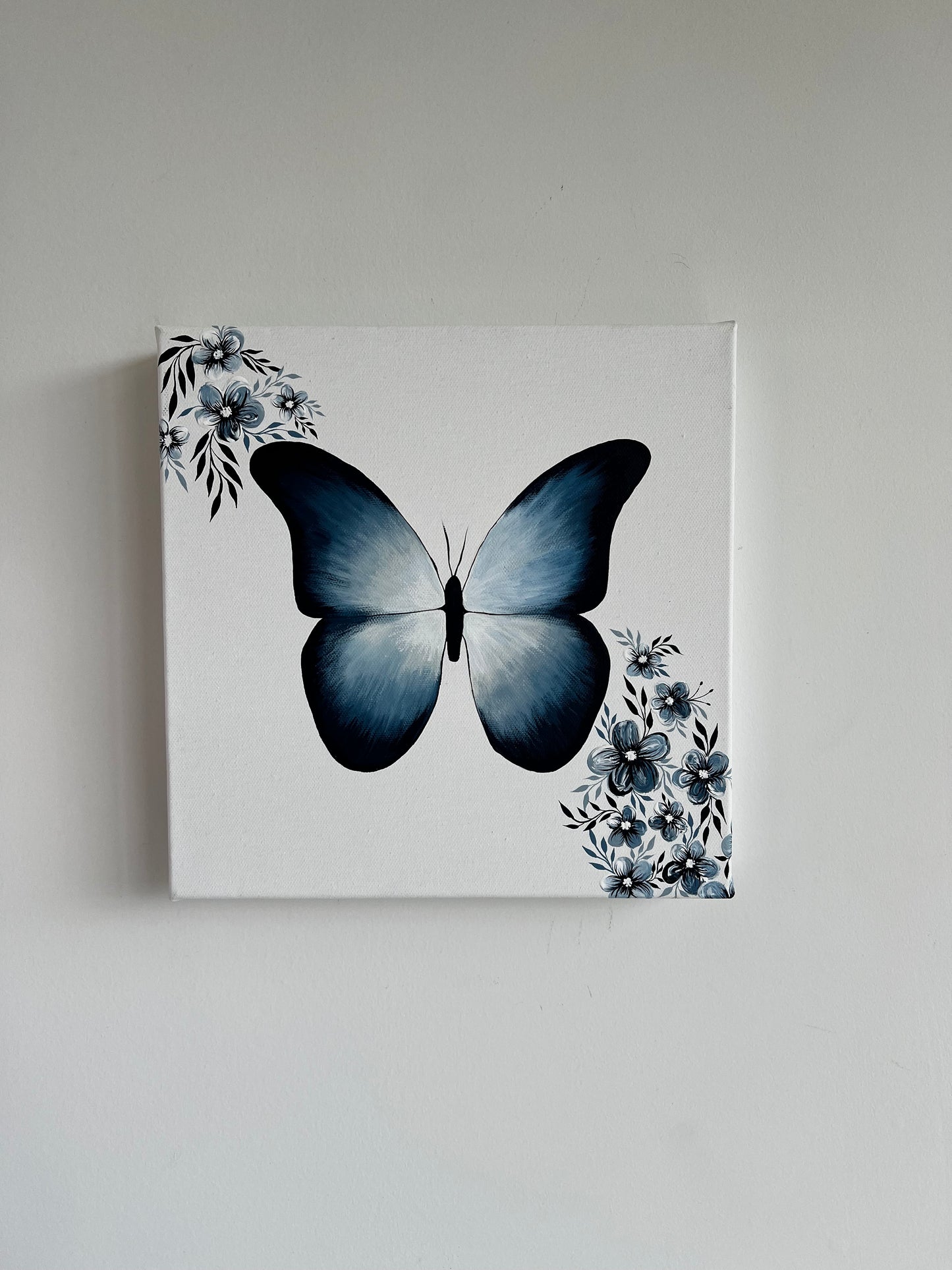 Sapphire Blue Morpho Butterfly Canvas