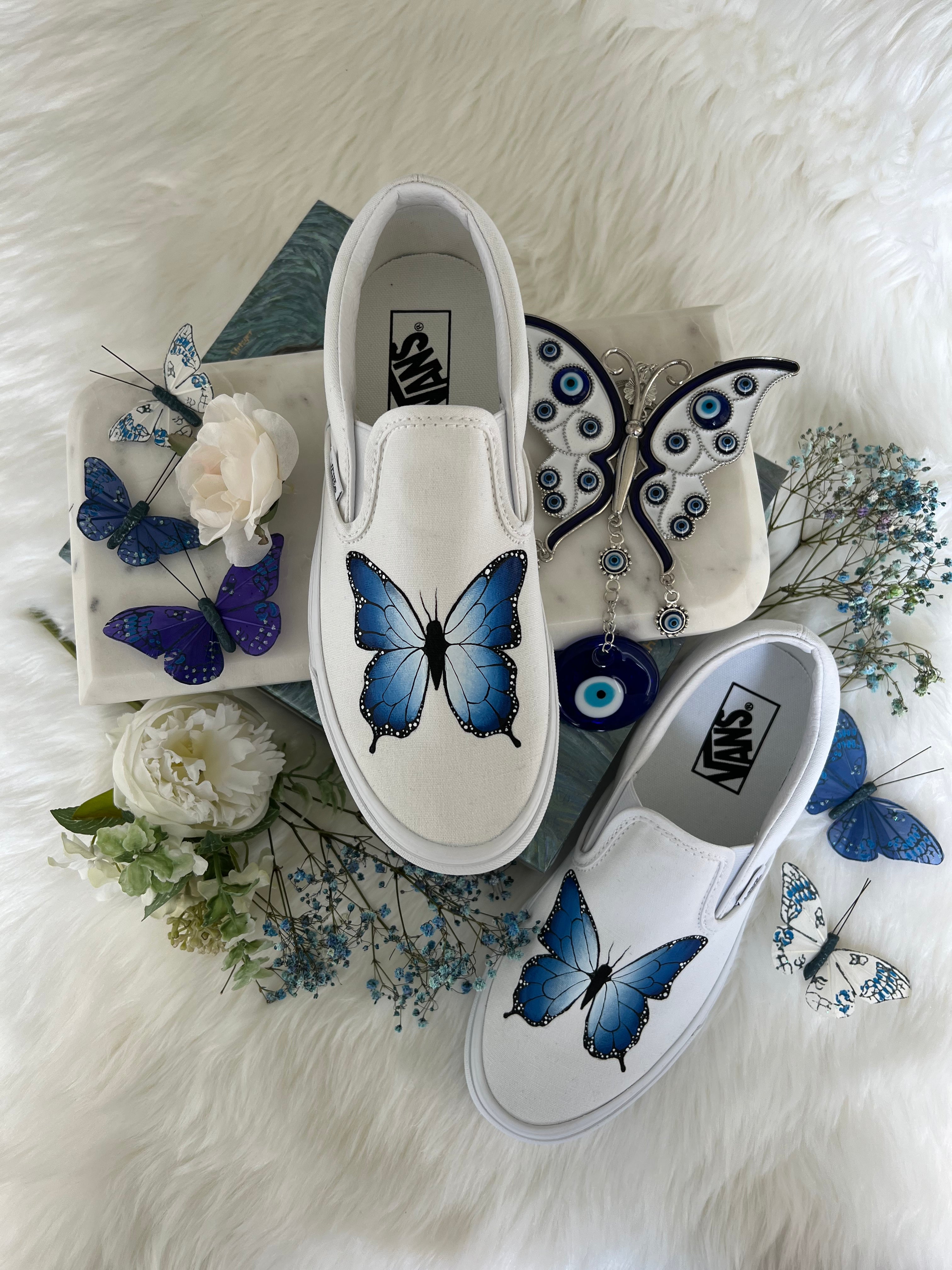 Butterfly vans slip ons sale