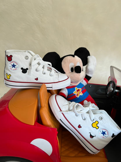 Mickey Inspired High Top Converse Sneakers