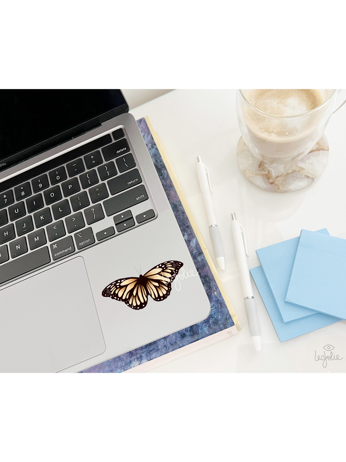 Soft Yellow Butterfly Sticker