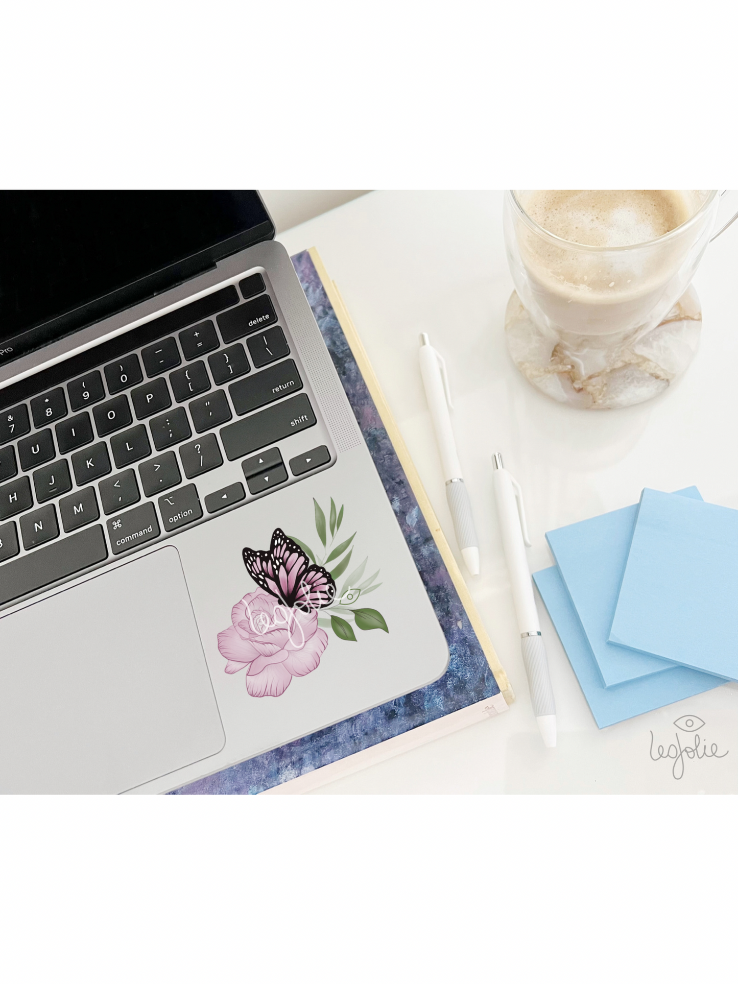 Rose & Butterfly Sticker