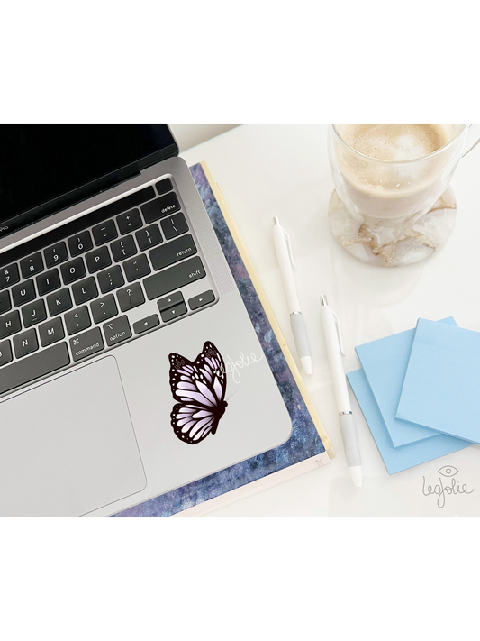Floating Lilac Butterfly Sticker